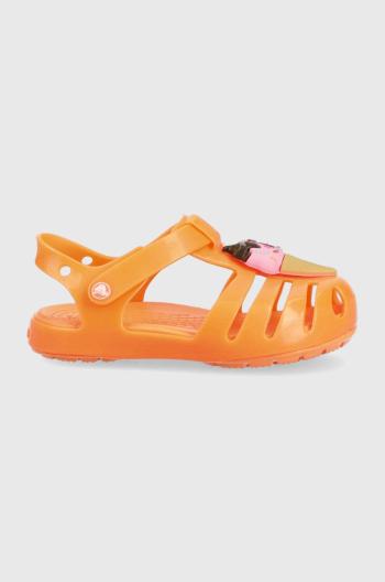 Detské sandále Crocs ISABELLA CHARM SANDAL oranžová farba