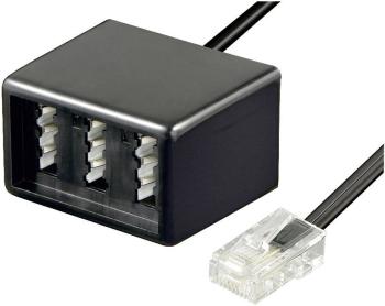 Basetech ISDN, telefónny adaptér [1x RJ45 zástrčka 8p8c - 1x telefónna zásuvka TAE-NFN] 20.00 cm čierna
