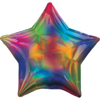 Amscan Fóliový balón - Holografická dúha Hviezda