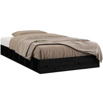 Rám postele čierny 140 × 190 cm masívne drevo, 820720