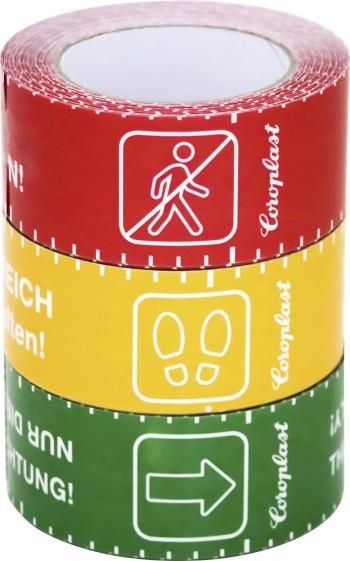 Coroplast 1466 SDR 217111 podlahová značkovacia páska  červená, žltá, zelená (d x š) 25 m x 60 mm 3 ks