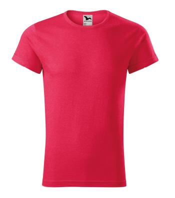 MALFINI Pánske tričko Fusion - Červený melír | L