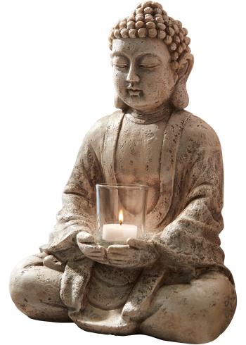 Dekoratívny Budha so svietnikom
