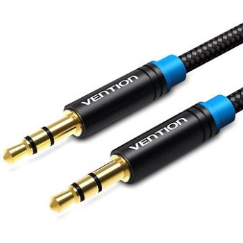 Vention Cotton Braided 3,5 mm Jack Male to Male Audio Cable 1,5 m Black Metal Type (P350AC150-B-M)