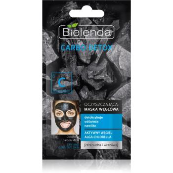 Bielenda Carbo Detox Active Carbon čistiaca maska s aktívnym uhlím pre suchú až citlivú pleť 8 g
