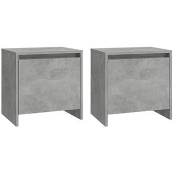 SHUMEE Nočné stolíky 2 ks betónovo sivé 45 × 34 × 44,5 cm drevotrieska, 809872