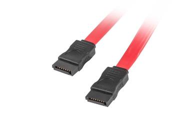 LANBERG SATA III dátový kábel (6GB/S) F/F 50cm, červený