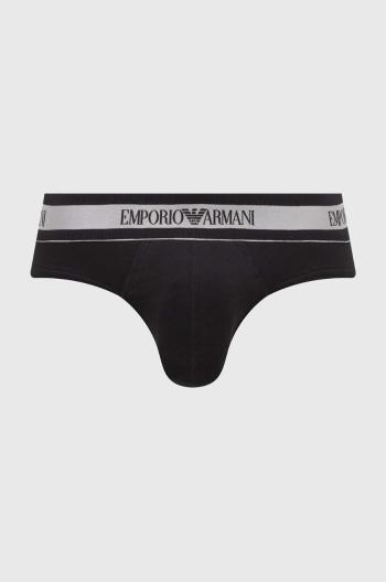 Slipy Emporio Armani Underwear pánske, čierna farba