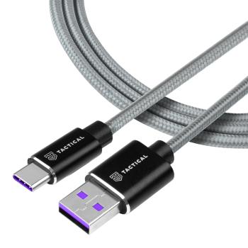 Tactical rýchlonabíjací kábel USB-A/USB-C - HUAWEI SUPER CHARGE 1m-Sivá KP11573