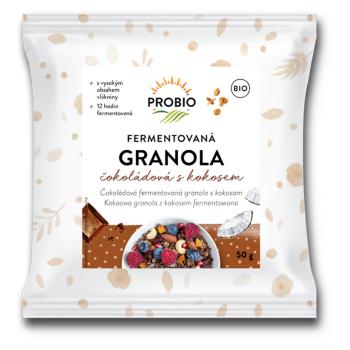 PROBIO Granola fermentovaná čokoládová s kokosom BIO 50 g