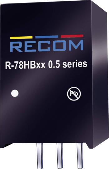 RECOM R-78HB5.0-0.5 DC / DC menič napätia, DPS 48 V/DC 5 V/DC 0.5 A 2.5 W Počet výstupov: 1 x