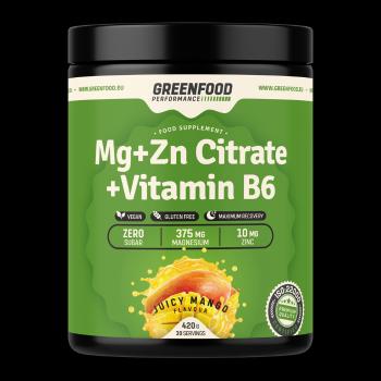 GreenFood Performance MG+Zn Citrat+B6 mango 420g