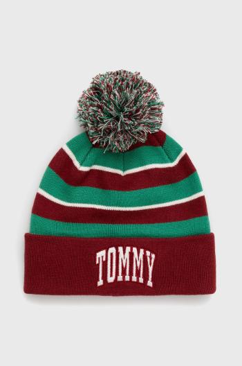 Detská čiapka Tommy Hilfiger zelená farba biela,