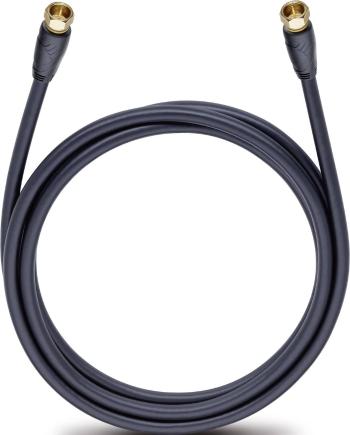 anténny, SAT prepojovací kábel [1x F zástrčka - 1x F zástrčka] 2.00 m 110 dB pozlátené kontakty čierna Oehlbach Easy Con