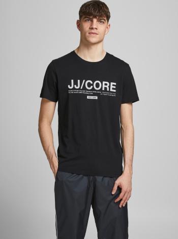 Čierne tričko s potlačou Jack & Jones Slices