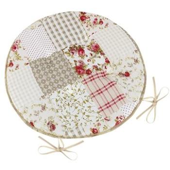 Bellatex EMA kulatý hladký - průměr 40 cm, výška puru 3 cm - barevný patchwork (5147)