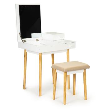 Kozmetický stolík so zrkadlom a stoličkou Dressing table with mirror