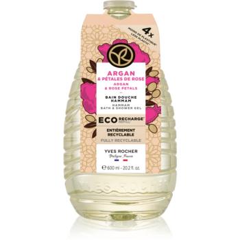 Yves Rocher Bain de Nature sprchový gél náhradná náplň Argan & Rose Petals 600 ml