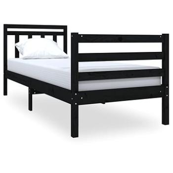 Rám postele čierny masívne drevo 75 × 190 cm Small Single, 3100618