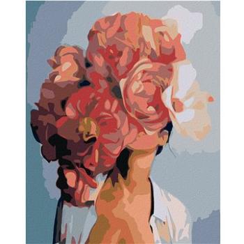 Maľovanie podľa čísel – Žena s červeným kvetom (HRAmal00655nad)