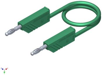 SKS Hirschmann CO MLN SIL 150/1 merací kábel [lamelový zástrčka 4 mm - lamelový zástrčka 4 mm] 1.50 m zelená 1 ks
