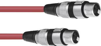 Omnitronic 30220900 XLR prepojovací kábel [1x XLR zástrčka 3pólová - 1x XLR zásuvka 3pólová] 1.50 m červená