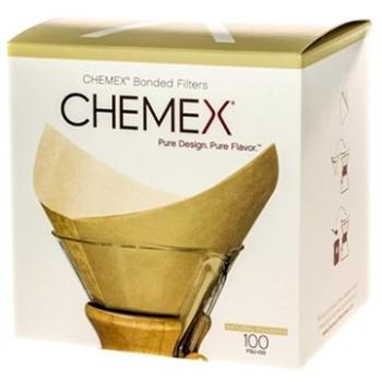 Chemex, papierové filtre pre 6 – 10 šálok, štvorcové, prírodné, 100 ks