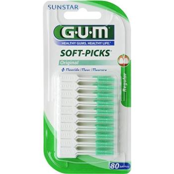GUM Soft-Picks Regular masážny s fluoridmi, ISO 1, 80 ks (070942304559)