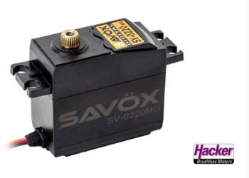 Savöx štandardné servo SV-0220MG digitálne servo Materiál prevodovky: kov Zásuvný systém: JR
