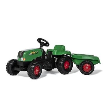 Rolly Toys Šliapací traktor Rolly Kid s vlečkou zeleno-červený (4006485013265)