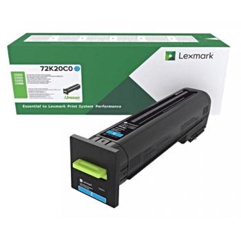 LEXMARK 72K2XC0 - originálny toner, azúrový, 22000 strán