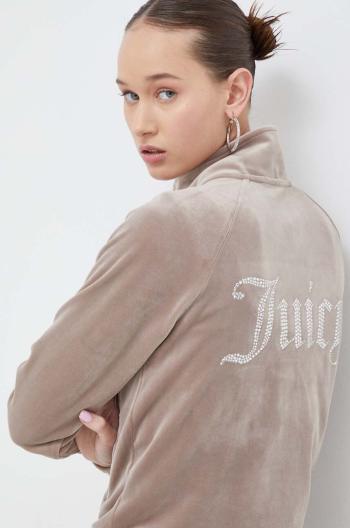 Mikina Juicy Couture dámska, béžová farba, s nášivkou