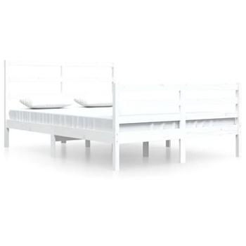 Rám postele biely masívna borovica 140 × 200 cm, 3105007