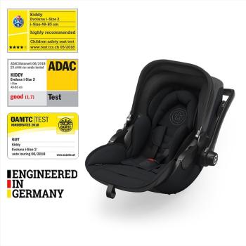 KIDDY Autosedačka Evoluna i-size 2 + Isofix základňa 40-83 cm Midnight Black BZP