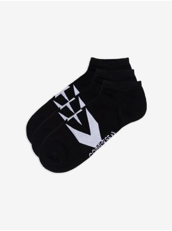 Sada troch párov unisex ponožiek v čiernej farbe Converse