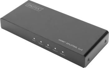 Digitus DS-45325 4 porty HDMI splitter indikácia LED, kovový ukazovateľ, pripravené pre Ultra HD, so stavovými LED 4096
