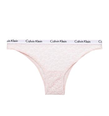 CALVIN KLEIN - carousel ružové čipkované brazilky-XS