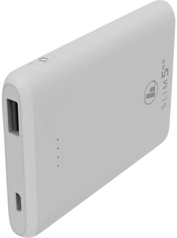 Hama SLIM 5HD powerbanka 5000 mAh #####Fast Charge Li-Pol USB-A biela #####Statusanzeige