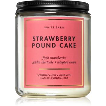 Bath & Body Works Strawberry Pound Cake vonná sviečka 198 g