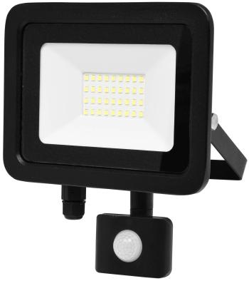 Ecolite Čierny LED reflektor 30W s pohybovym čidlom RLED48WL-30W/PIR