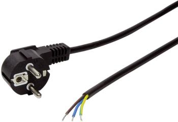LogiLink napájací prepojovací kábel [1x uhlová zástrčka s ochranným kontaktom - 1x kábel, otvorený koniec] 1.50 m čierna