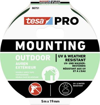 tesa Mounting PRO Outdoor 66751-00001-00 montážna páska  priehľadná (d x š) 5 m x 19 mm 1 ks