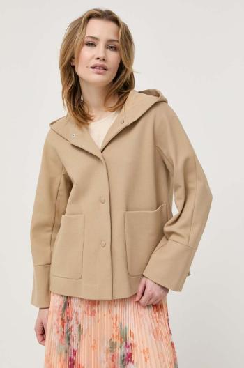 Bunda Max Mara Leisure dámska, béžová farba, prechodná, oversize