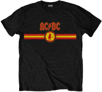 AC/DC Tričko Logo & Stripe Black XL