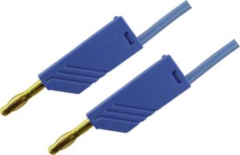 4mm PVC-test lead, on both sides stackable plugs - Au, 2,5mm², 25 cm