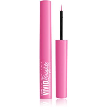 NYX Professional Makeup Vivid Brights tekuté linky na oči odtieň 08 Don't Pink Twice 2 ml