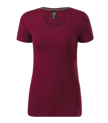 MALFINI Dámske tričko Action V-neck - Garnet | XXL