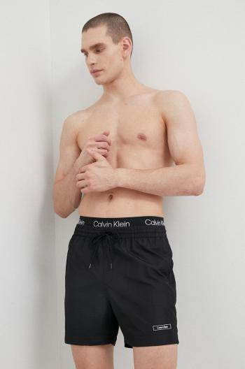 Plavkové šortky Calvin Klein čierna farba