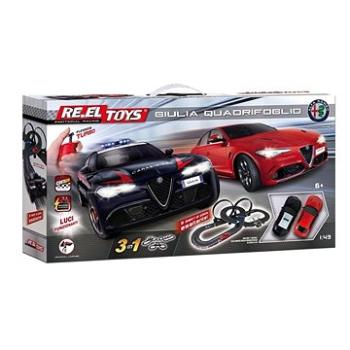 RE.EL Toys Autodráha Alfa Romeo Giulia Quadrifoglio 3v1 6m (8001059009039)