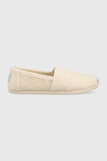 Espadrilky Toms Alpargata béžová farba